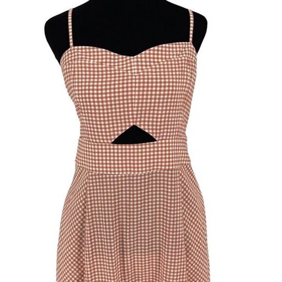 Hunter Bell Maxwell Midi Dress Terracotta Gingham Size 2‎ NWT $498 - Picture 4 of 14
